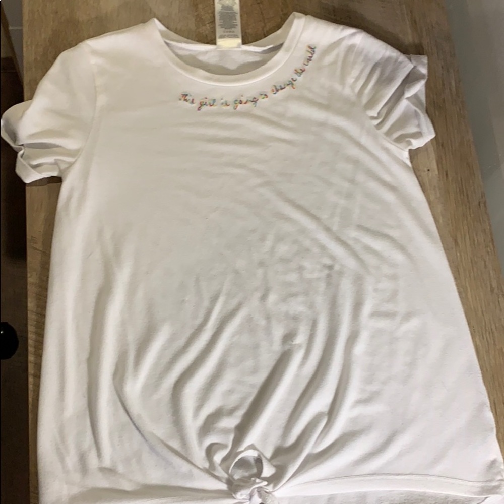 Kids 65% polyester 35% rayon tee